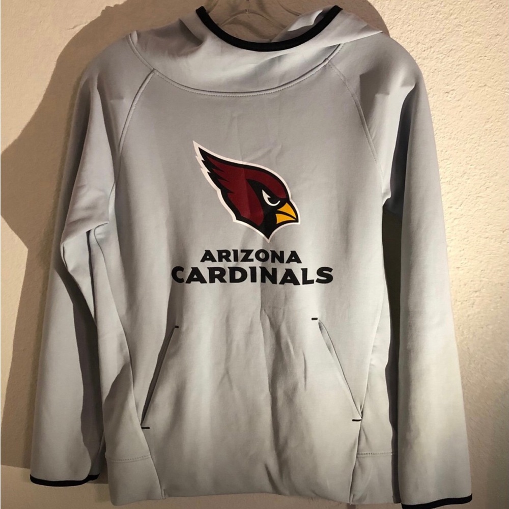 NFL Arizona Cardinals Light Gray Team Pullover with Cardinal Logo